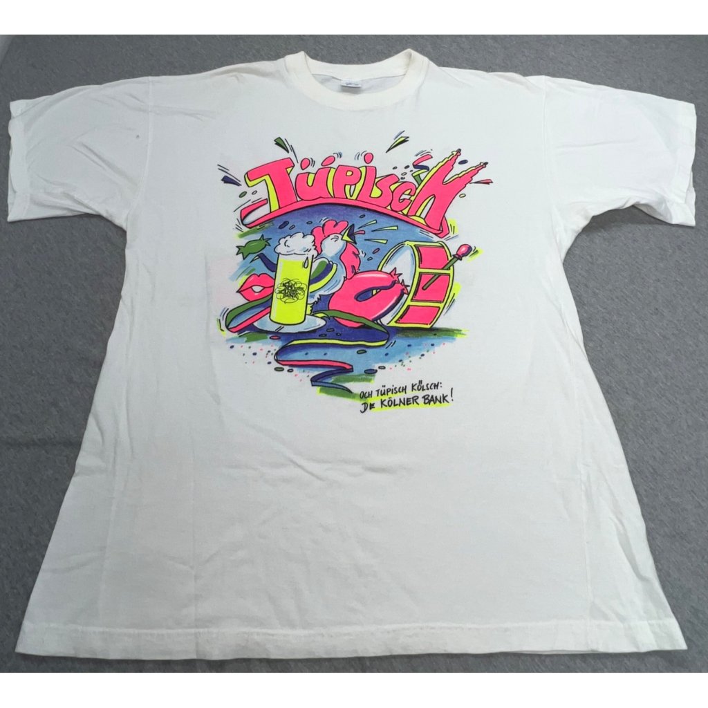 Vintage 90s Kolsch Beer Graphic T-Shirt White Double-Sided Print Xl Perfect T